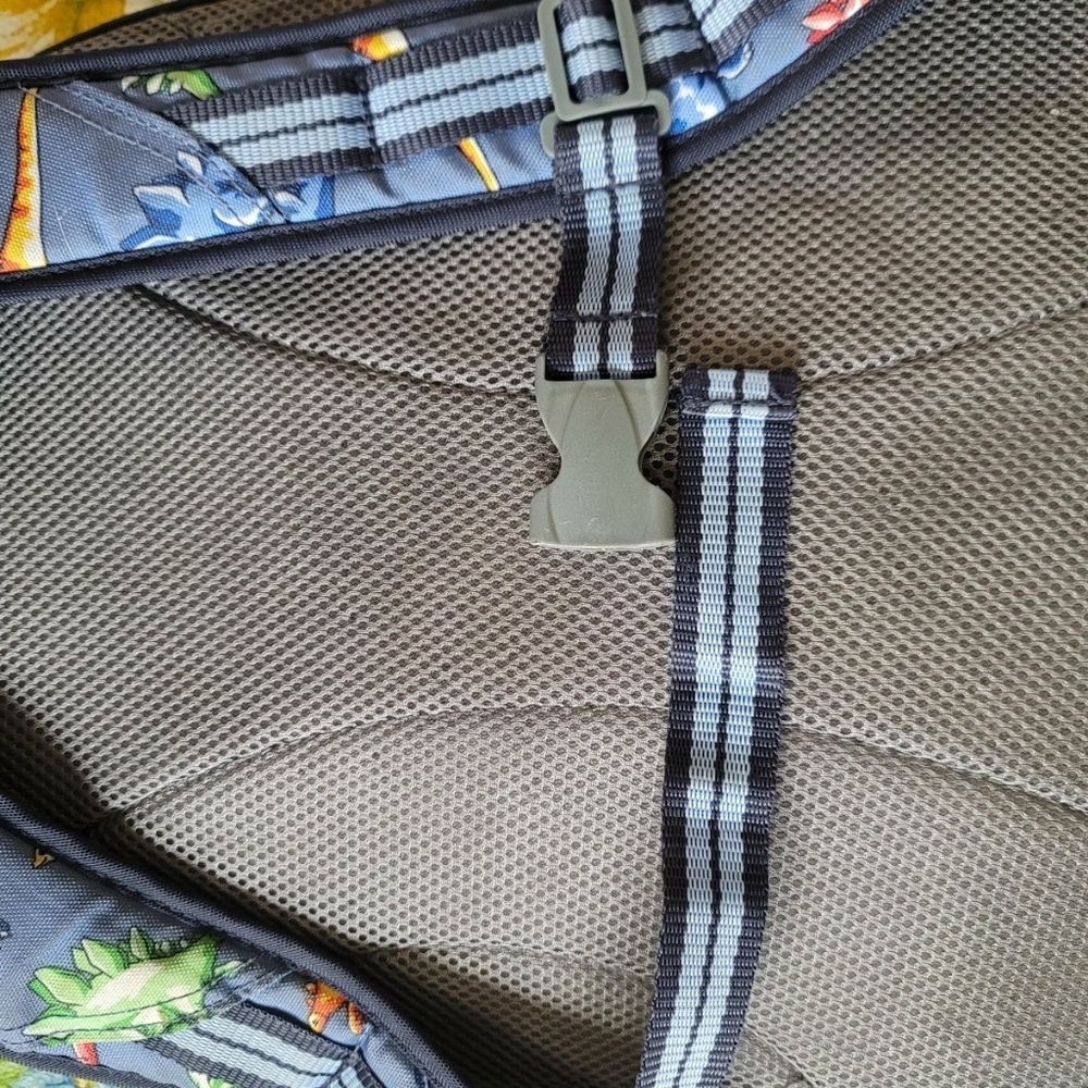 Pottery Barn Kids Blue Dinos Large Mackenzie Backpack Monogram PSA - Picture 3 of 11